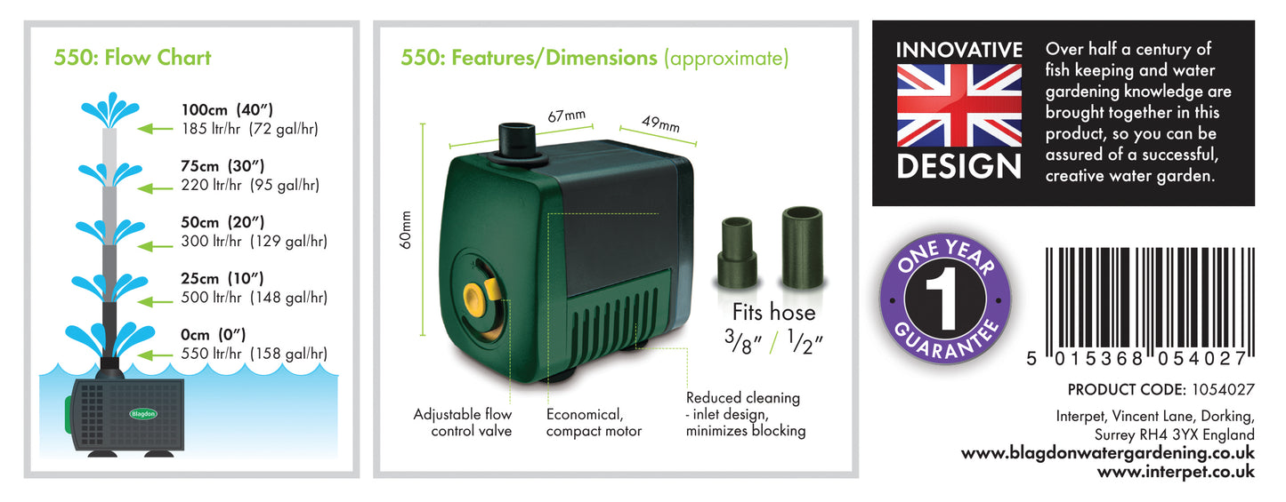 Blagdon feature pump 550