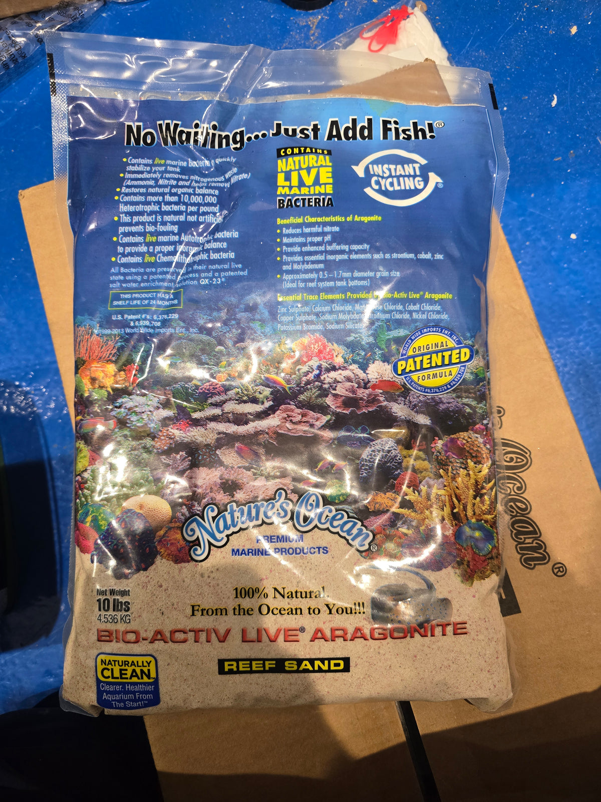 Natures Ocean Bio-activ reef sand 10lb Samoa pink