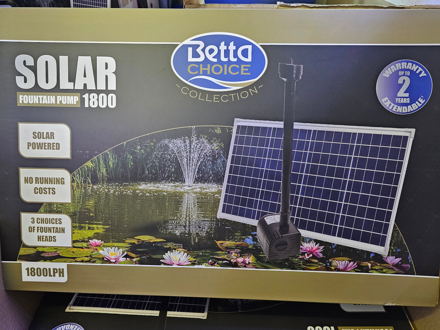 Betta choice solar 1800 fountain pump