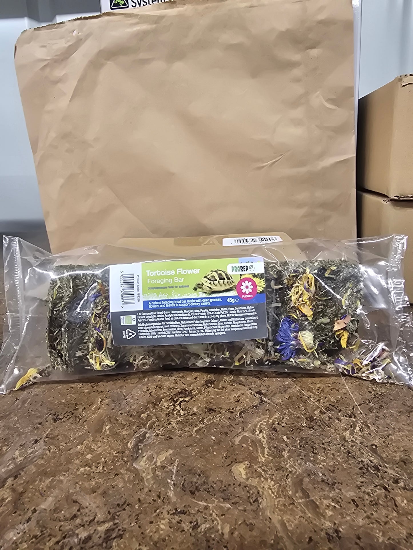 Pr tortoise flower foraging bar 45g