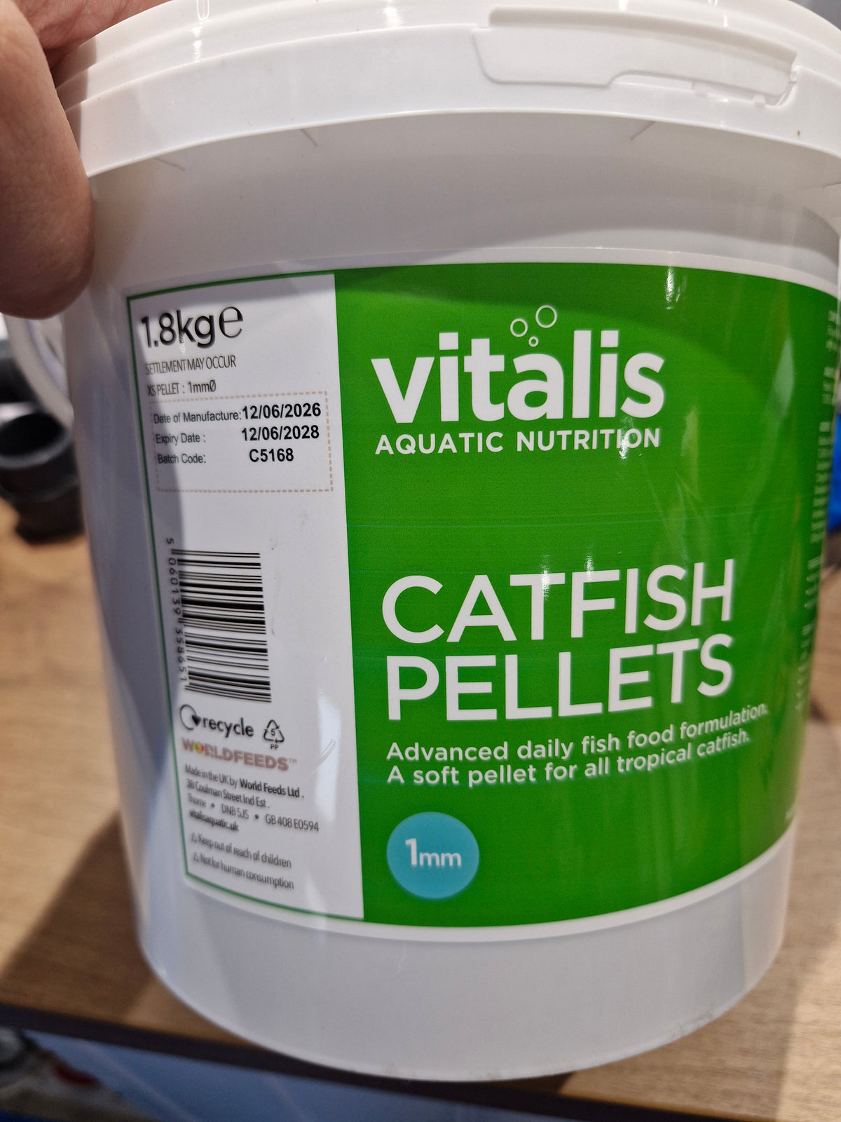 Vitalis catfish pellets 1.8kg