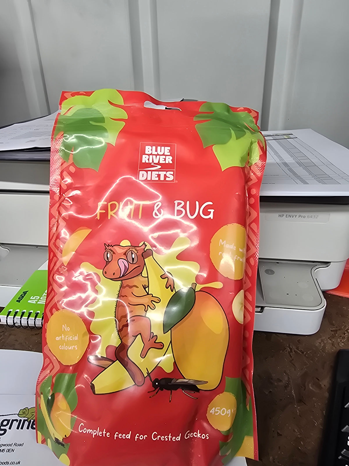 Blue river Diets Fruit and bug Gecko food 450g