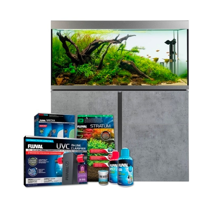 Fluval Siena 332L aquarium set with promo bundle
